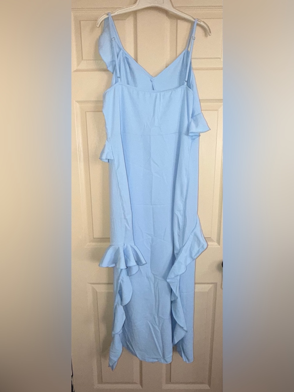 Light Blue Ruffle Midi Dress - Picture 2 of 2